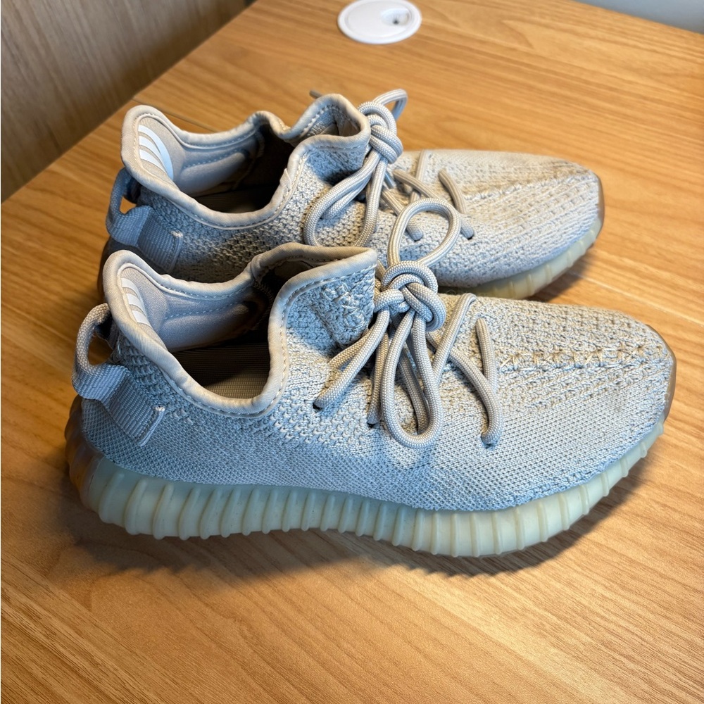 Adidas Cream Sneakers with Ribbed Knit Design